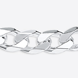 Sterling silver bracelet: Curb bracelet silver 6mm