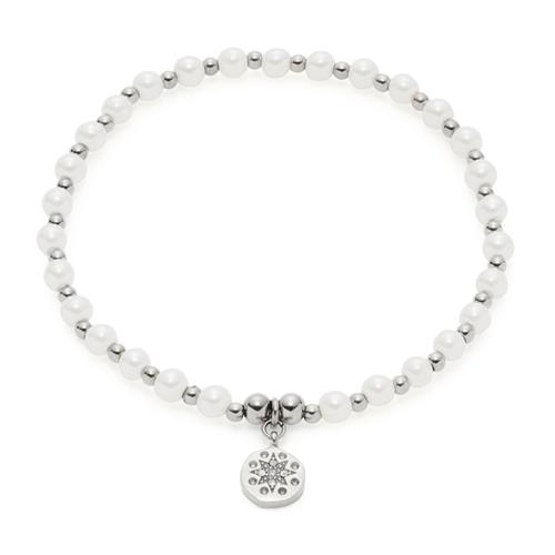 Pelena Bracelet For Ladies In Stainless Steel With Pearls