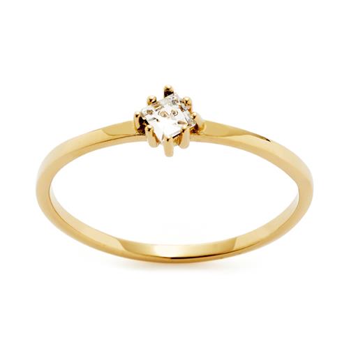 1005136700007 - Damen Edelstahlring Minou Ciao mit Zirkonia IP Gold