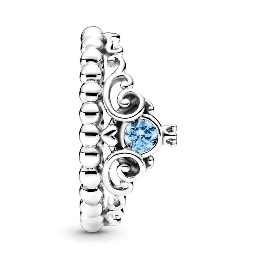 Anillo Pandora Disney Cenicienta Tiara azul en plata 925 199191C01