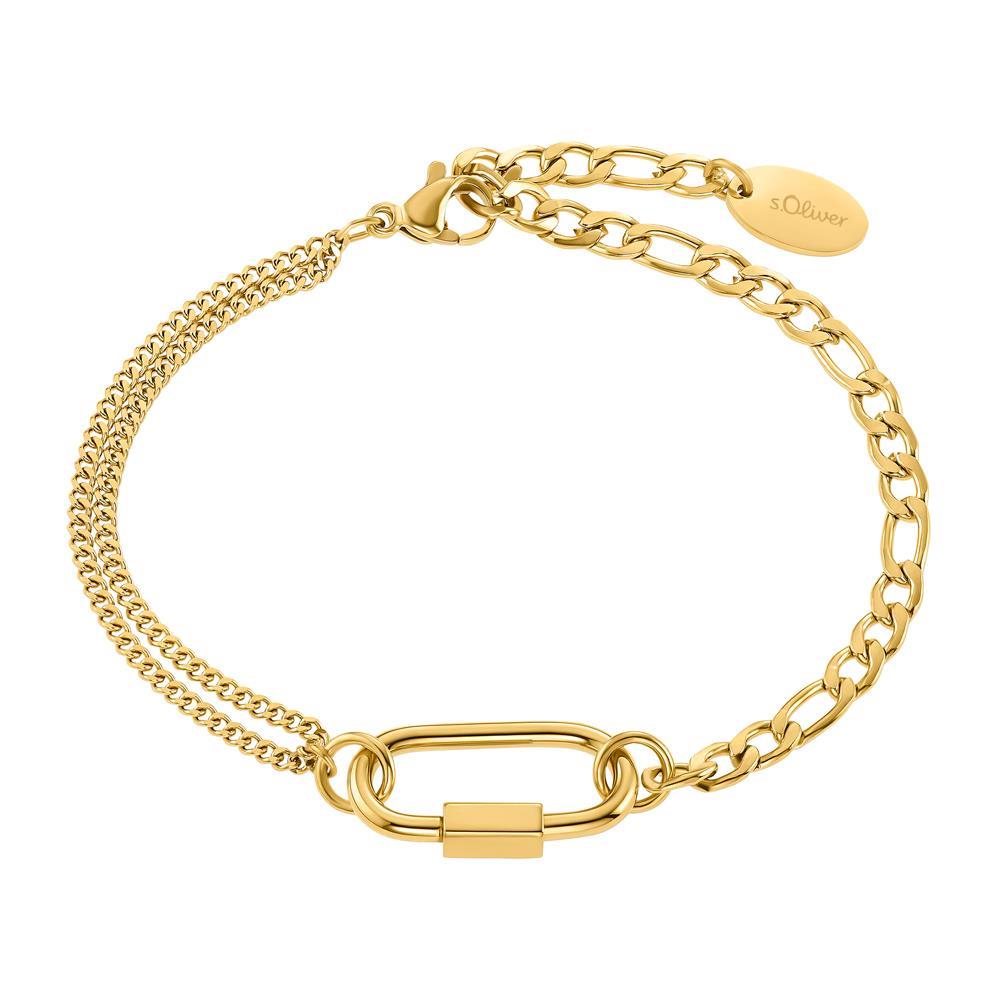 Pulsera s.Oliver de acero inoxidable dorado para mujer 2033901