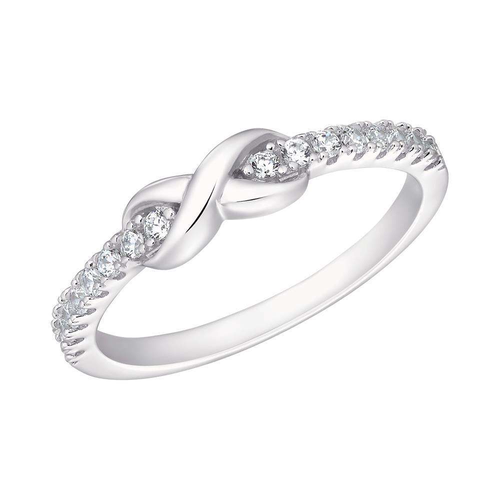s.Oliver Infinity Ring aus 925er Silber mit Zirkonia, gravierbar 2034967
