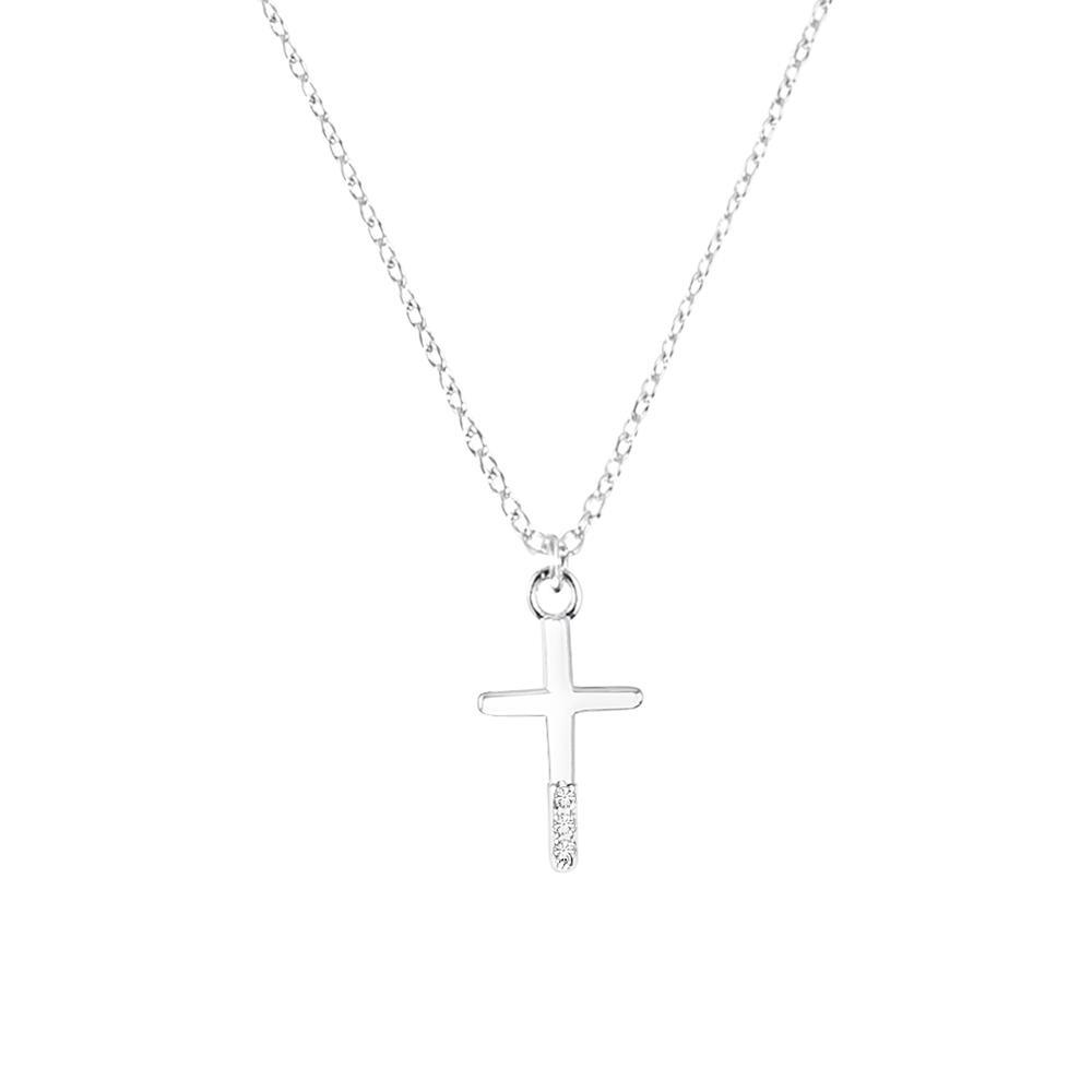 s.Oliver Kreuzkette für Mädchen aus 925er Silber mit Zirkonia 2035514