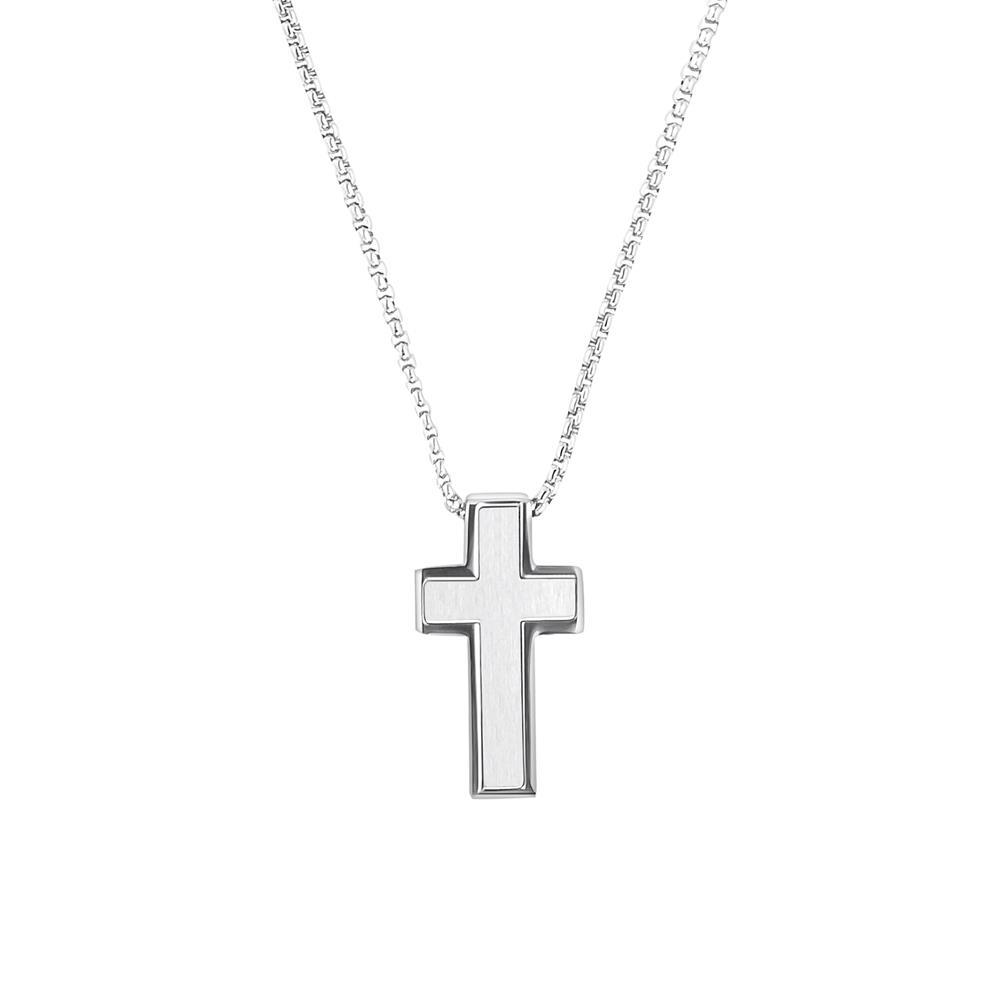 Ladies Small Cute Rose Gold Personalized Cross Necklace Name Engraving  Pendant #1054