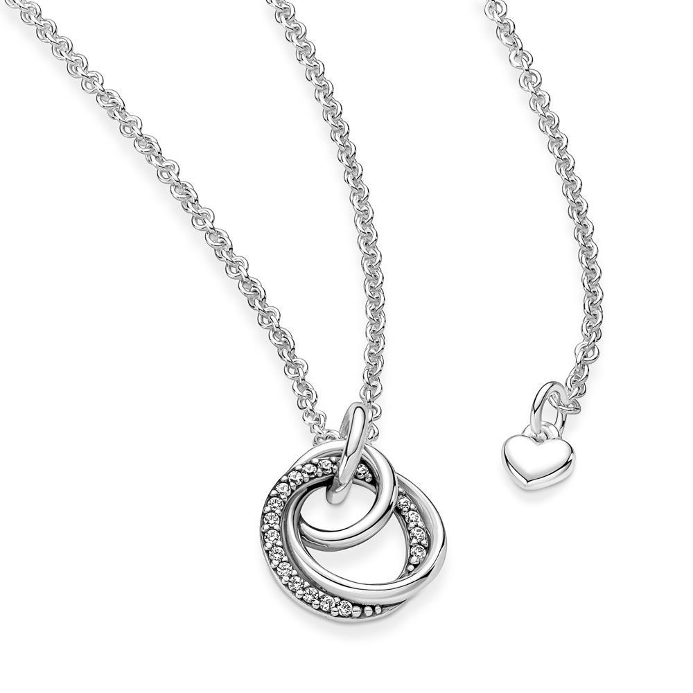Pandora Signature Two tone Intertwined Circles Necklace | Two-tone | Pandora  US