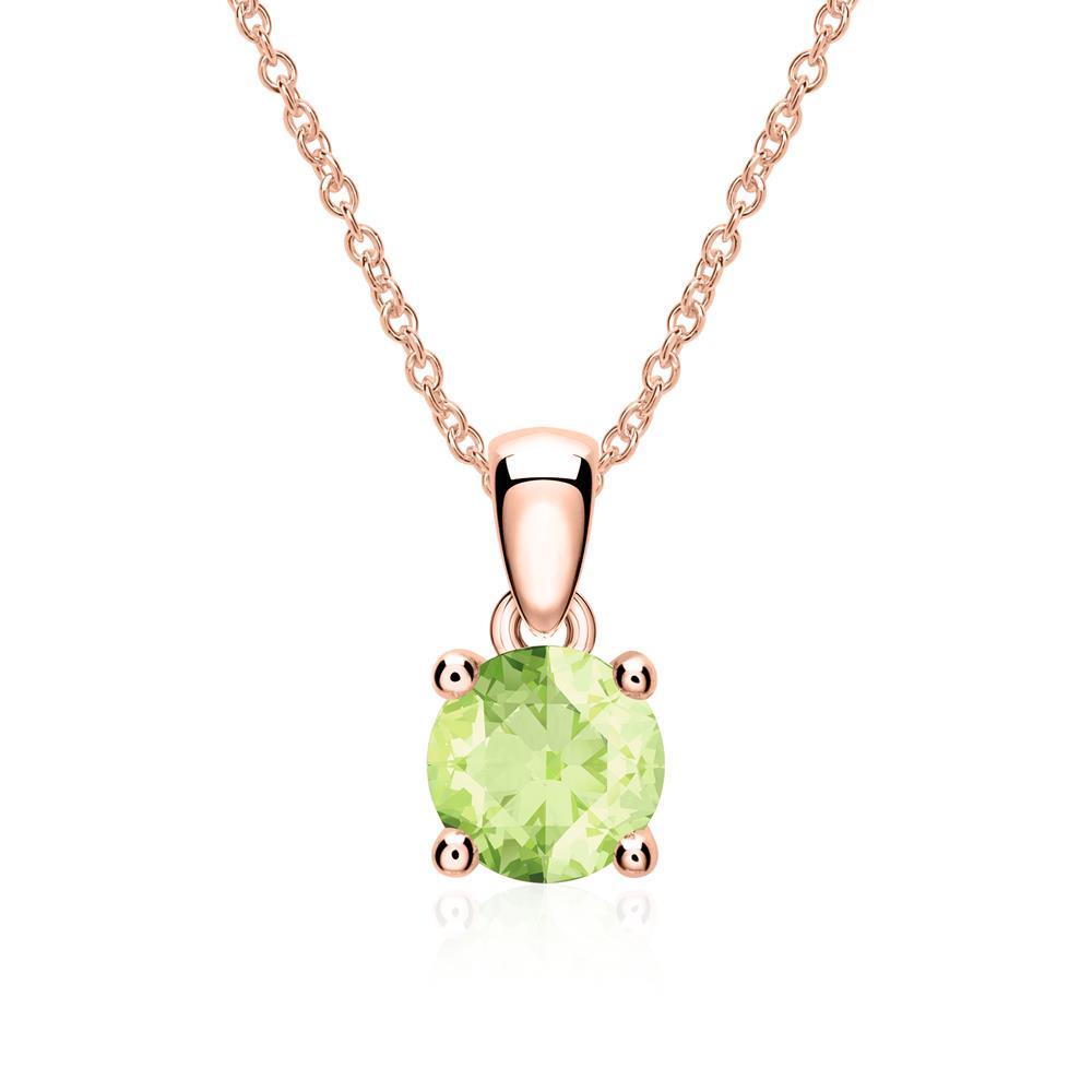 Rose gold 2025 peridot necklace