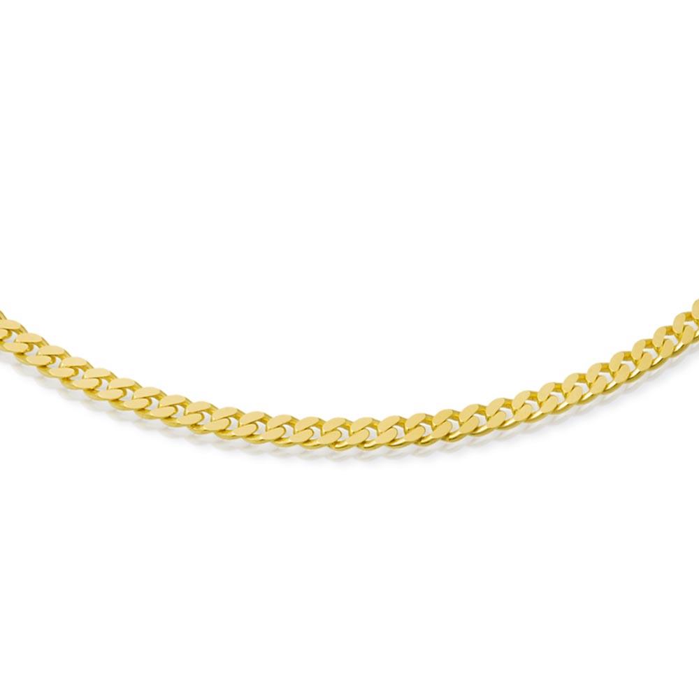 14ct gold chain: Curb chain gold 55cm