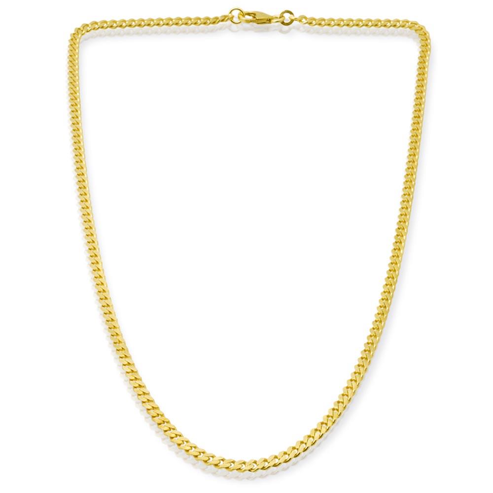 14ct gold chain: Curb chain gold 55cm
