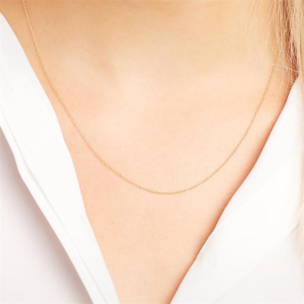 Orovi Women's Yellow Gold Necklace with Modern Pendant Bicolour Yellow Gold  and White Gold 18ct Gold 42cm Necklace Made in Italy, Gold : Amazon.co.uk:  Fashion