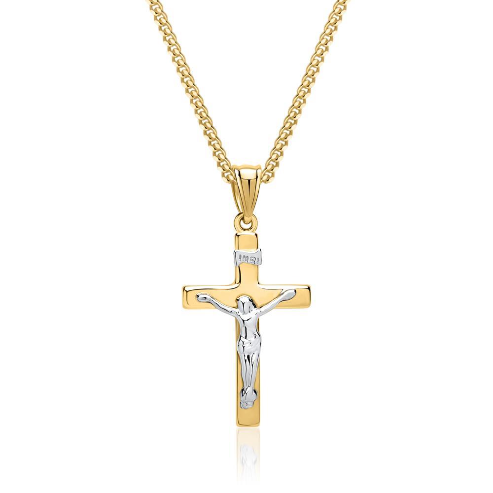 Gold Cross Pendant Jesus