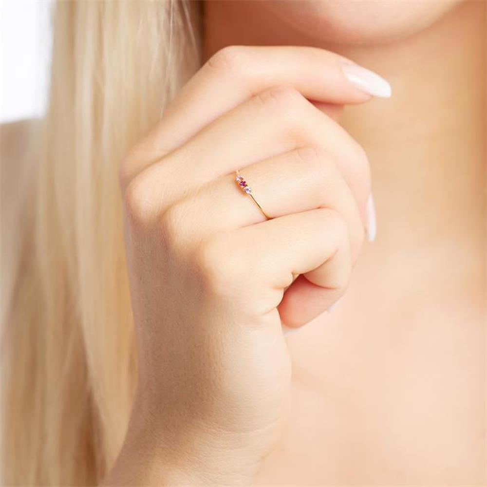 Unique Ring für Damen mit aus Gold M773 Zirkonia 375er SORTIJA