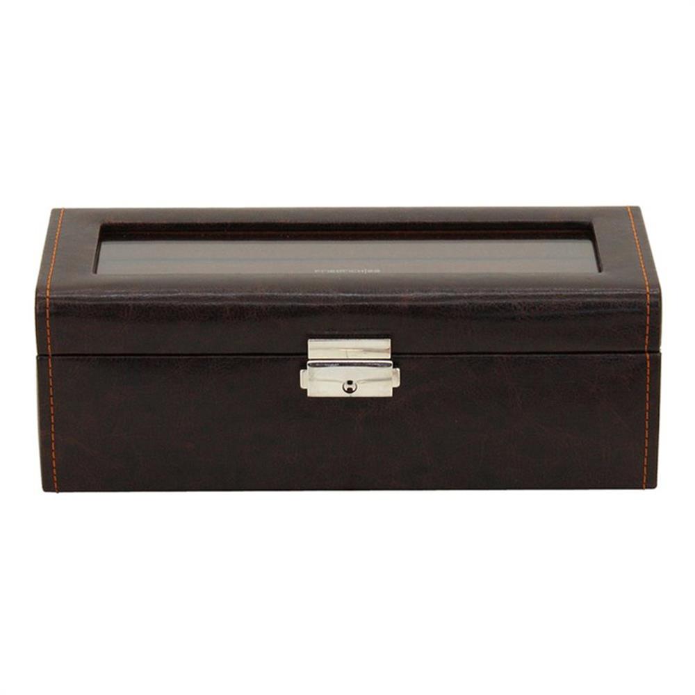 Friedrich Lederwaren Watch Box For 4 Watches Brown Cognac