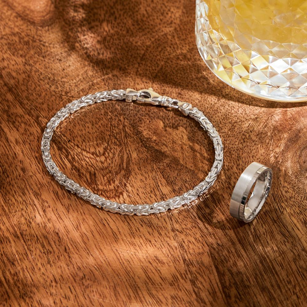 925 KA0035 Silber Silberarmband: 3,5mm Königsarmband