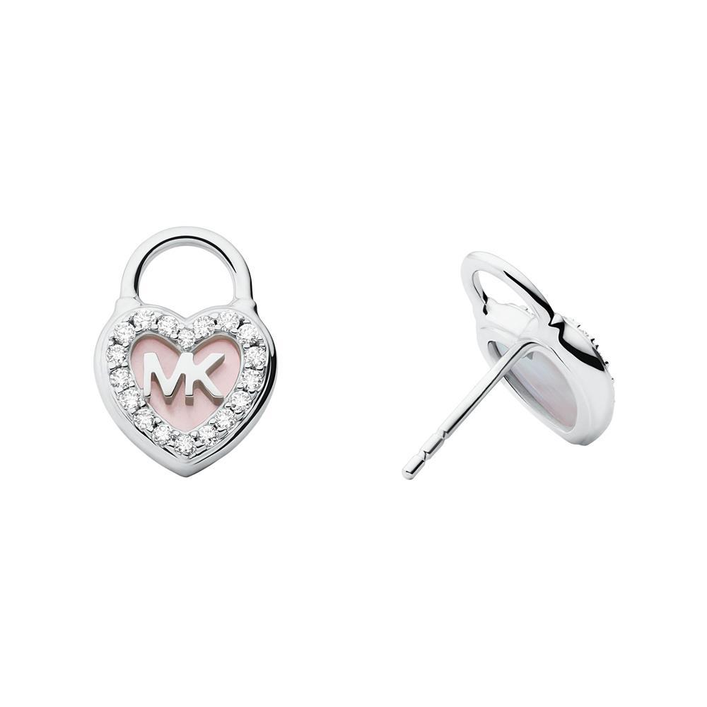 Michael Kors 14ct Rose Gold Plated Kors Brilliance Cubic Zirconia Heart  Stud Earrings MKC1519A2791 | Goldsmiths