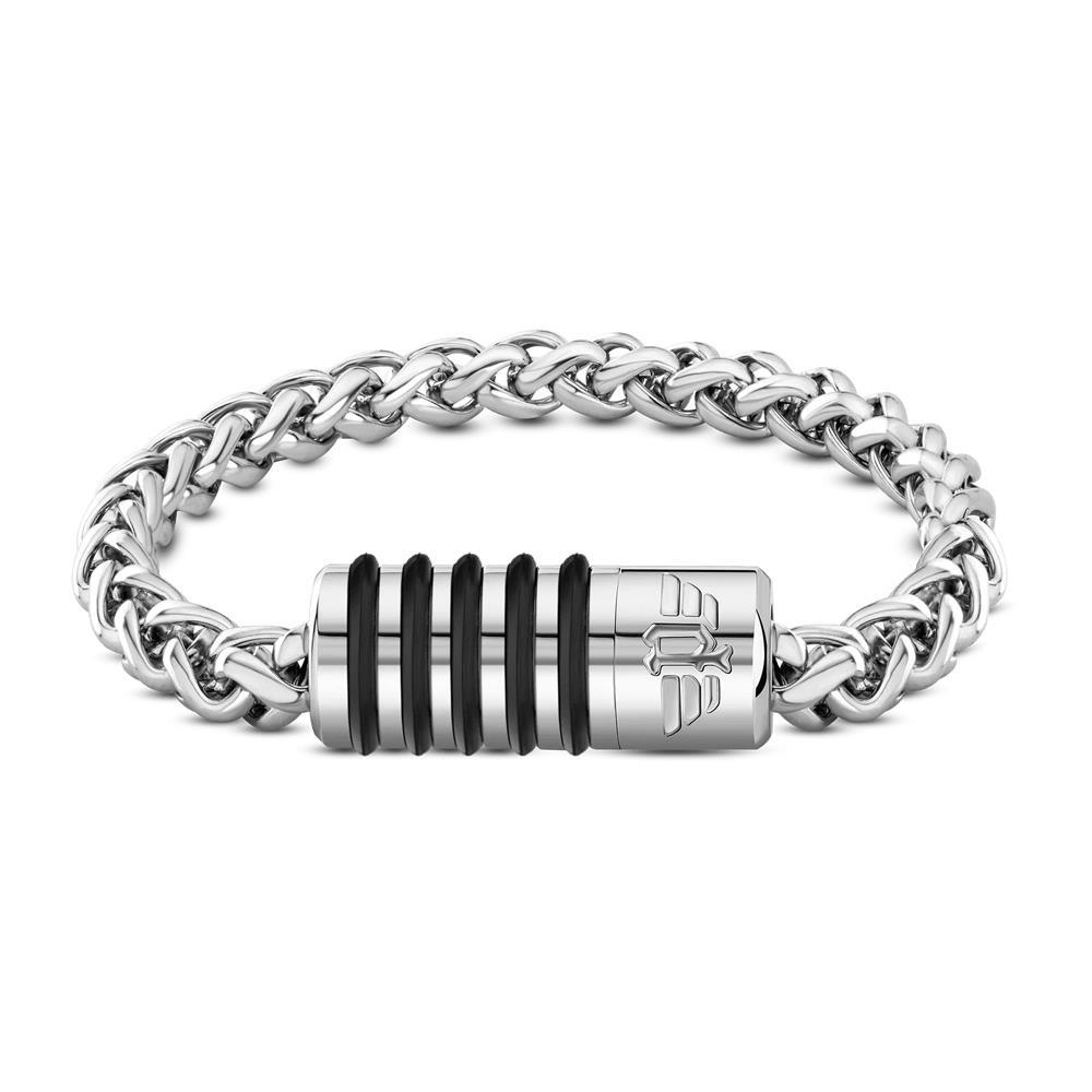 Police Men's Stainless Steel Bracelet With Silicone PEAGB2211542