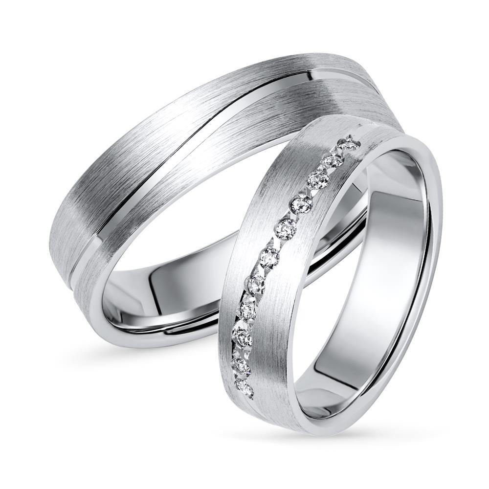 Pareja de alianzas de boda, anillos de boda de plata para él y para ella,  anillos de boda de plata de ley 925, alianza a juego, conjunto de alianzas  de plata 