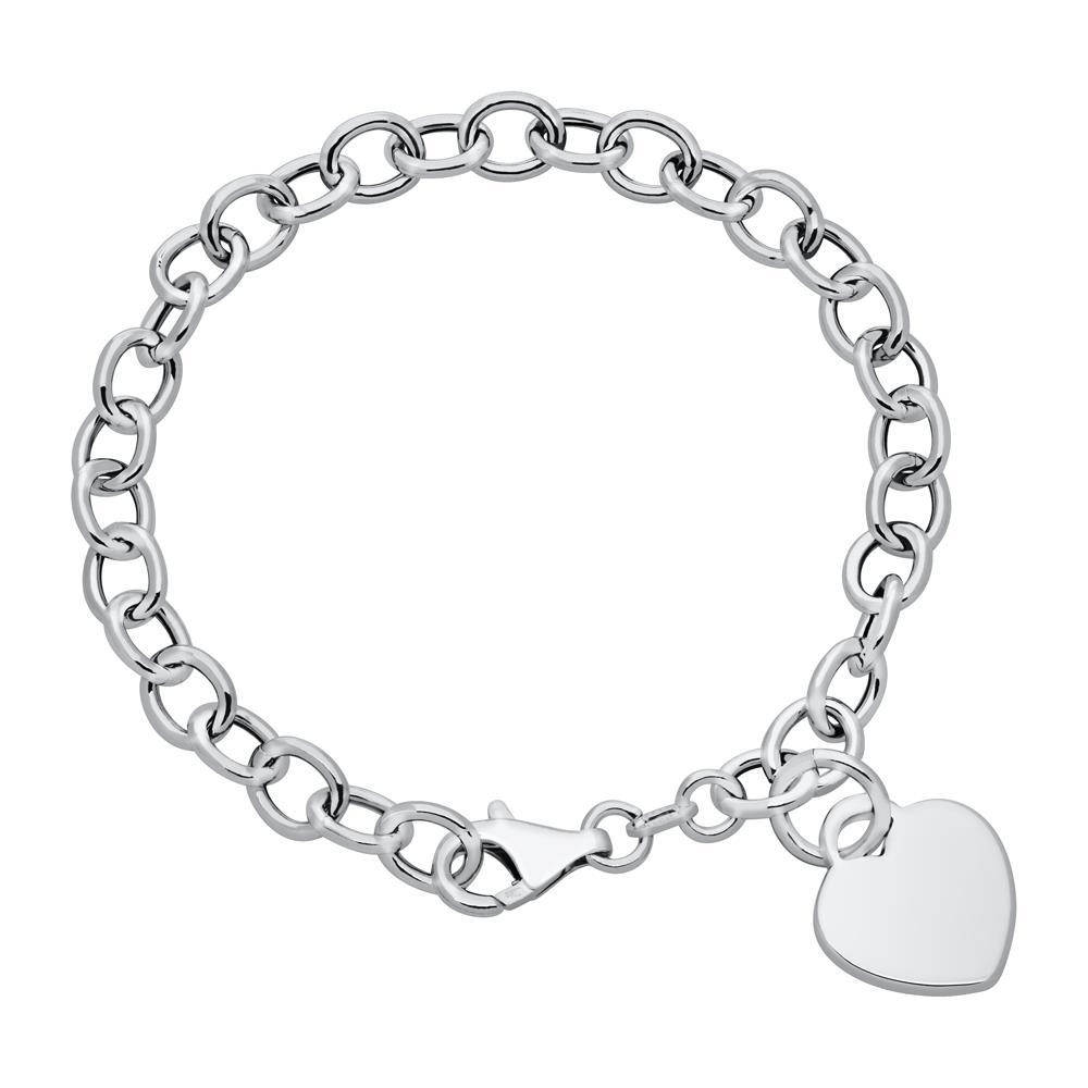 Modernes Armband 925 Silber mit Herzanhänger SB0086 | Silberarmbänder