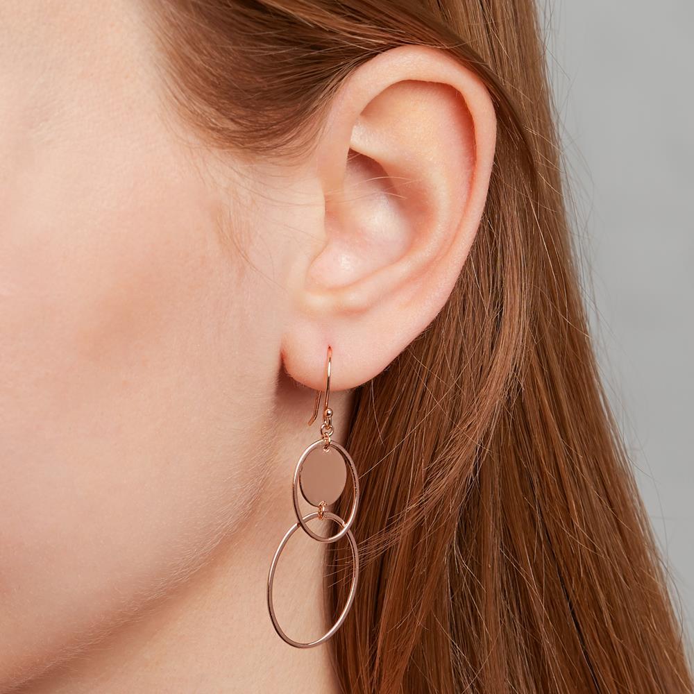 Damen Ohrhänger aus Sterlingsilber, rosévergoldet