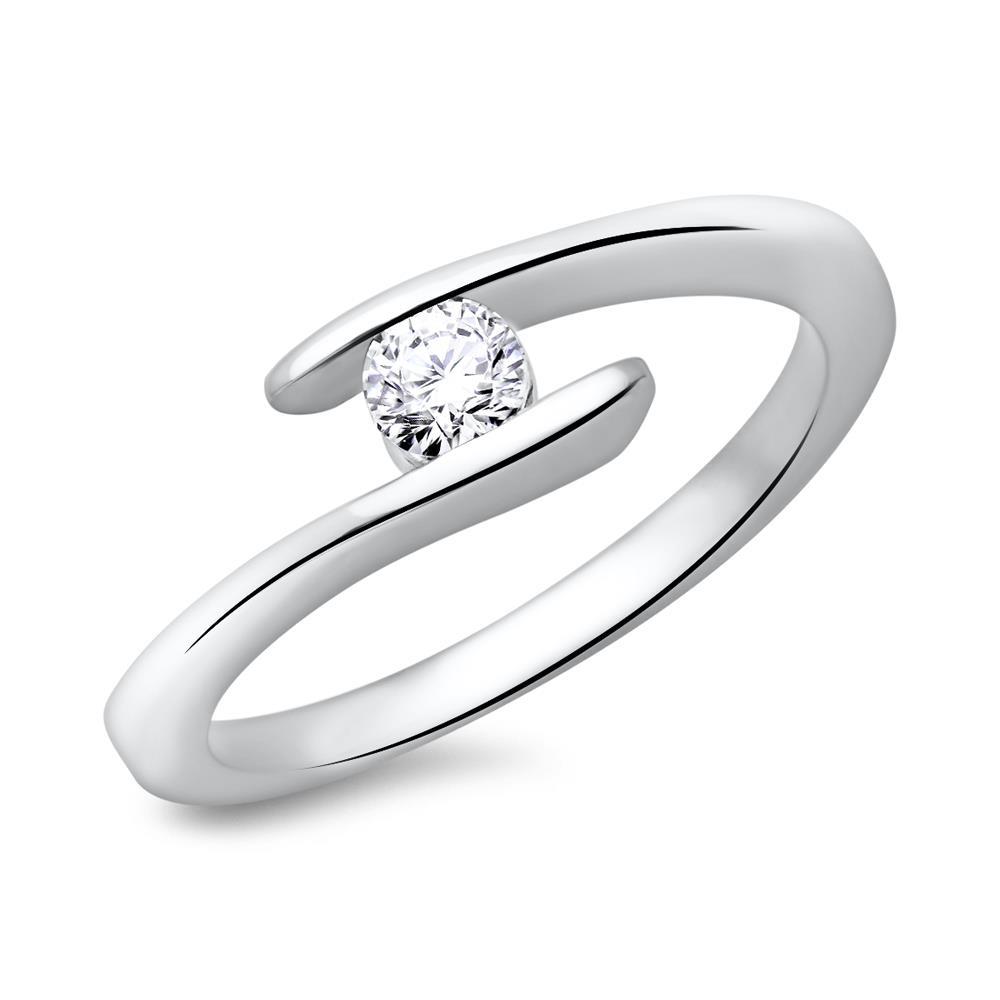 mit VR0084 Verlobungsring 585 Weißgold Diamant Brilladia ct. 0,25