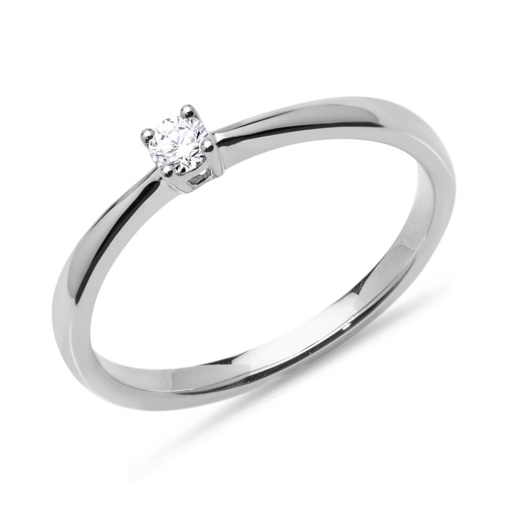 Brilladia Engagement Ring 0,10ct Diamond 14ct White Gold VR0131SL