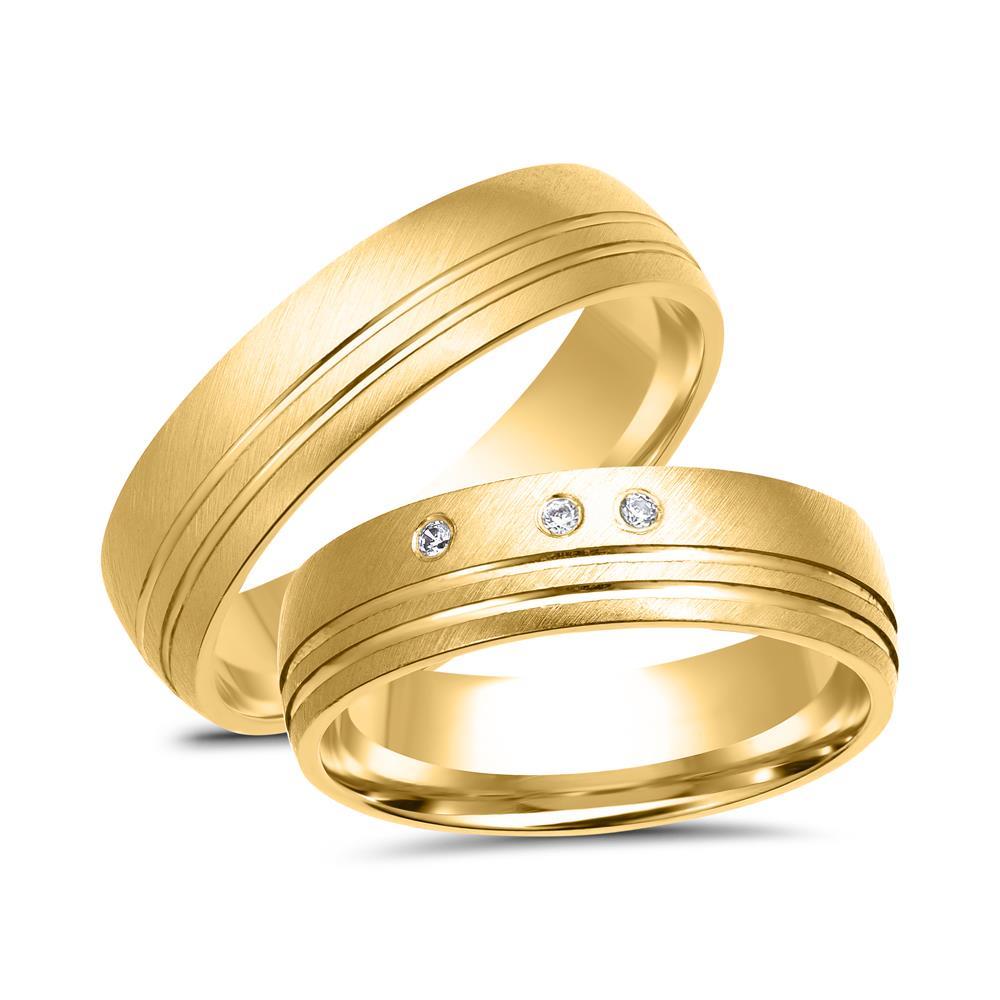 Yellow gold wedding rings clearance for her