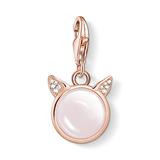 Cat Ears Charm In Rose Gold Plated Sterling Silver