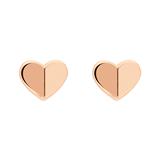 Tommy Hilfiger Stud Earrings Dressed Up Stainless Steel Heart, Rosé