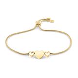 Engraved Bracelet Hearts For Ladies In Stainless Steel, Gold