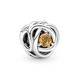 November Eternity Circle Charm In 925 Sterling Silver