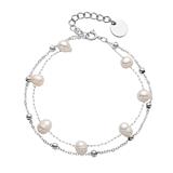 Ladies' Pearl Bracelet In Stainless Steel
