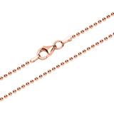 1,8 Mm Ball Chain Necklace In Sterling Silver, Rose Gold Plated