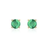 Emerald Stud Earrings For Ladies In 14 Carat Gold