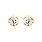 Stud Earrings For Ladies In 14K Gold With Lab Grown Diamond