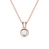 14-Carat Rose Gold Ladies' Necklace With Diamond