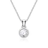 Diamond Set Necklace In 14ct White Gold