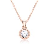 Diamond Necklace For Ladies In 14 Carat Rose Gold