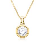 585 Gold Necklace And Pendant With Diamond
