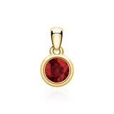 Garnet Necklace In 14 Carat Yellow Gold