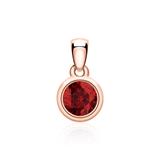 14 Carat Rose Gold Pendant For Necklace With Garnet