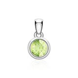 14 Carat White Gold Pendant For Necklaces With Peridot
