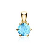 14-Carat Gold Necklace With Blue Topaz