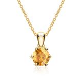 Necklace In 14K Gold With Citrine