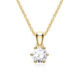 Necklace For Ladies In 14ct Gold With Diamond