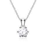 Diamond Necklace For Ladies In 14ct White Gold