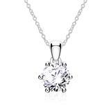 14K White Gold Necklace For Ladies With Diamond