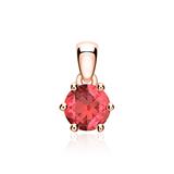 Ruby Pendant For Necklaces In 14K Rose Gold