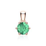 Emerald Pendant For Necklaces In 14K Rose Gold