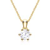 14-Carat Gold Necklace With White Topaz