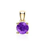14-Carat Gold Pendant With Amethyst