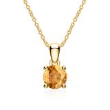 14-Carat Gold Chain With Citrine Pendant